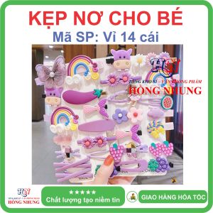 [SÉT ] Bộ Vỉ 14 kẹp tóc cho bé. Màu sắc trẻ trung dễ thương đáng yêu.