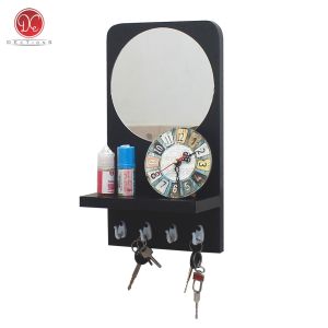 Rak Tempat Gantungan Kunci Key Holder Kapstok Kayu Dengan Kaca Cermin Aesthetic Gantung Dinding