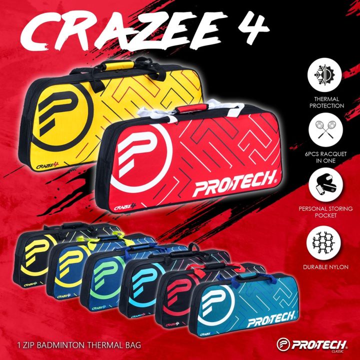 Crazee PROTECH CRAZEE 4.0 BADMINTON RACKET BAG | Lazada