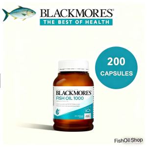 Blackmores Fish Oil 1000mg Omega-3 200/400Capsules แบล็คมอร์ส น้ำมันปลา จากออสเตรเลีย Omega Mini Double Concentrate 400s