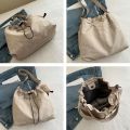 COLOO Korean Style Drawstring Bucket Bag Large Capacity Crossbody Bag Nylon Shoulder Bag Fashionable Tote Bag Women. 