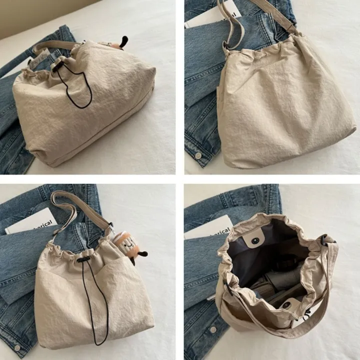 COLOO%20Korean%20Style%20Drawstring%20Bucket%20Bag%20Large%20Capacity%20Crossbody%20Bag%20Nylon%20Shoulder%20Bag%20Fashionable%20Tote%20Bag%20Women%20-%20Image%205