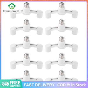10Pcs E27 To E27 Light Socket Splitter Flame Retardant Bulb Lamp Holder Light Bulb Adapter for Home Garage