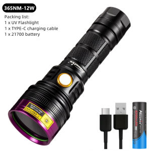 Alonefire SV18 12W UV Flashlight LED 365nm Ultraviolet Invisible Torch Black light UV Lamp Pet Stains Marker Check