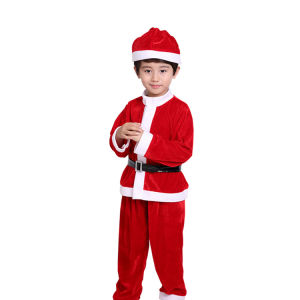 ชุดคริสมาส ชุดซานต้า ผ้ากำมะหยี่บาง - ส่ง 2-4วันได้