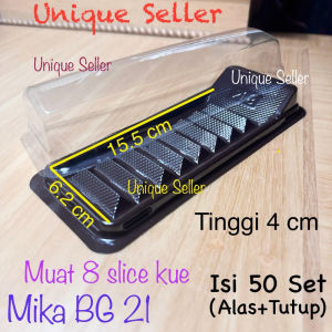 [Isi50] Mika Bolu Gulung Slice BG 21 Uk 15.5x6x4 cm / Mika BGT 21 / Mika BG 21 / Mika Bolu Gulung 8 Potong / Mika Roll Cake 15.5 cm / Mika Bolu Gulung 15.5cm / Mika Rolltart 155 cm / Mika Roll Tart 155cm / Mika BG21 BGT21
