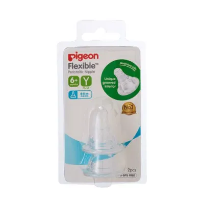 Pigeon Flexible Slim Neck Teat 2pcs S/M/L/LL/Y-Cut Puting Botol Susu Bayi