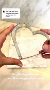 mousse ring cutter 8cm tinggi 3cm stainless tebal murah/cookie cutter biskuit cireng kue karakter serba guna