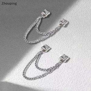 【ZP】Cute คลิปหนีบเสื้อผ้าแม่เหล็กอเนกประสงค์2ชิ้นพร้อมกระดุมโลหะแบบห่วงหนีบผ้าพันคอกางเกงขาหนีบติดด้วยแม่เหล็ก