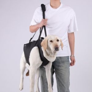 PERNEAKY Thicken Handle Dog Lift Harness Portable Adjustable Strap Pet Lifting Vest Safety Soft Lining Dog Sling Carrier Elderly