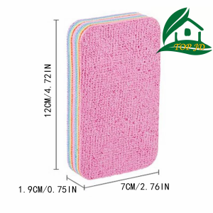 Cleaning towel 12 Layer Tearable Sponge Wipes Ultra Absorbent Non Scratch Rainbow Sponge Microfiber Cleaning Cloth Scrubber For Dish Washing And Kitchen Surfaces