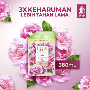 Lux Botanicals Body Wash Sabun Mandi Cair Soft Rose Pouch Refill 380g