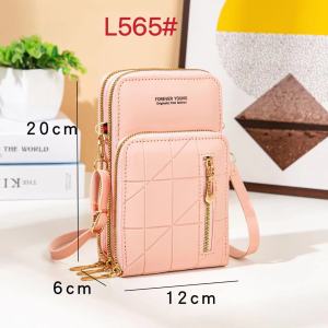 CJY BAGS#565 WOMENS BAG LEATHER MATERIAL ADJUSTABLE SLINGBAG PHONE WALLET