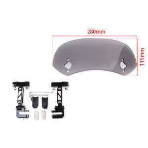 New Heighten CNC aluminum alloy windshield locomotive universal raised small windshield windshield sun visor