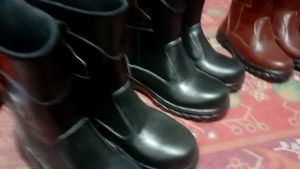 Sepatu Safety Boots Kings Wallbeth Full Kulit Sol Karet Terlaris