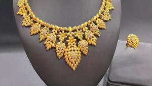 24k ชุดนกยูงขนนกดูไบ - Jewelry 2023 ชุดเครื่องประดับชูดูไทียุชุดเครื่องประดับชุบทองสร้อยข้อมือแหวนชุดเครื่องประดับแต่งงาน