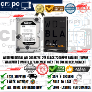 WESTERN DIGITAL WD-2003FZEX  2TB BLACK 7200RPM SATA III