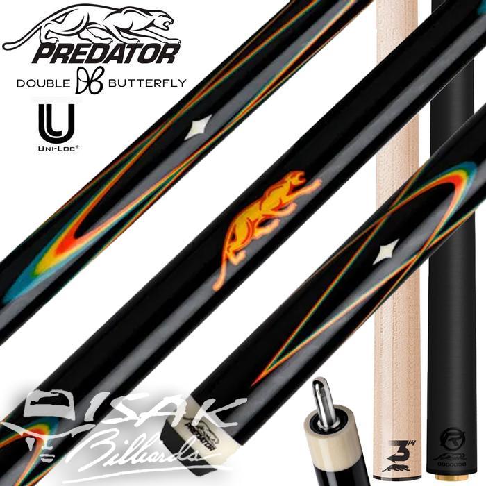 Predator LE Double Butterfly Ebony Pool Cue NW - Low Deflection
