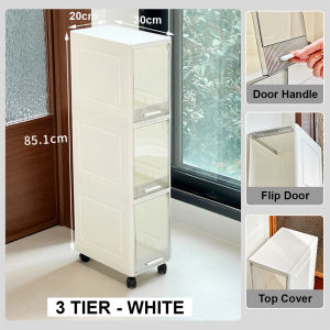 Worthbuy Multi-Layer Space-Saving Storage Rack Narrow Rolling Organizer Kabinet Penyimpanan Ruang Sempit Beroda