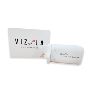 Vizsla SG 65W GaN USB Travel Charger 3-Ports FAST CHARGE 2TYPE-C 1USB-A SMART CHIP | ip15 charging ready