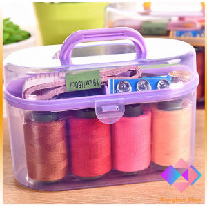 KANGBAN DIY อุปกรณ์เย็บผ้า ด้าย เข็ม ครบเซ็ท ขนาดพกพา คละสี Sewing set