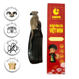 [BST 12 Con Giáp] Lược Sừng Mỹ Nghệ Limoki – Hình Chuột (Tý)