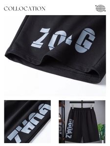 5XL-8XL Plus Size Shorts for Men Loose Fit Breathable Casual Letter Print Shorts Elastic Waist Soft Short Pants