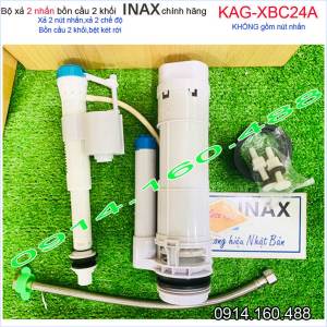 Xả bồn cầu Linax chính hãng KAG-XBC24A két rời 2 nhấn Ruột két nước xí bệt cầu C306 C504 C702 hàng cao cấp vừa 99% cầu 2 khối tại Việt Nam