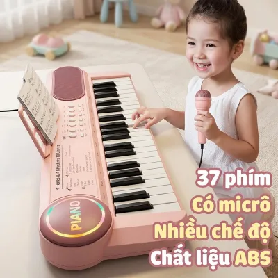 CuddleCove đàn piano điện tử 37 phím keyboard trẻ em micro loa nhạc cụ học đàn quà sinh nhật phát triển tư duy