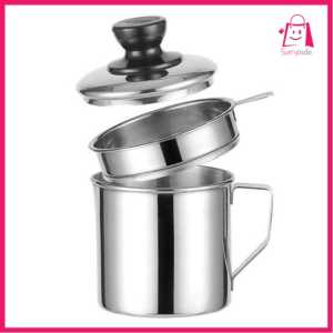 OIL POT 1 Liter / WADAH SARINGAN MINYAK STAINLESS STEEL 1300ml / TEMPAT SARINGAN MINYAK GORENG