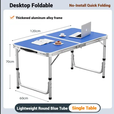 JIAJU Foldable Dining Table No Chair Outdoor Banquet Table Aluminum Edge Multifunctional Portable Table With Handle Jadual Luar Papan picnic 铝边折叠桌