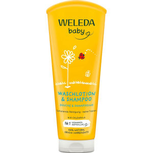 [Bill Đức] Sữa tắm gội thành phần hữu cơ Weleda Organic Calendula cho bé 200ml - Hoàn hảo cho cả trẻ sơ sinh và người lớn có làn da nhạy cảm sản phẩm này mang lại trải nghiệm làm sạch nhẹ nhàng và dễ chịu.
