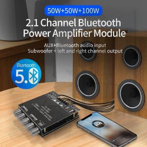 DIY Audio Amplifier ZK-TB21– Bluetooth 2.1 Channel 160W*2 + 220W TDA7498E Subwoofer for Car and Home