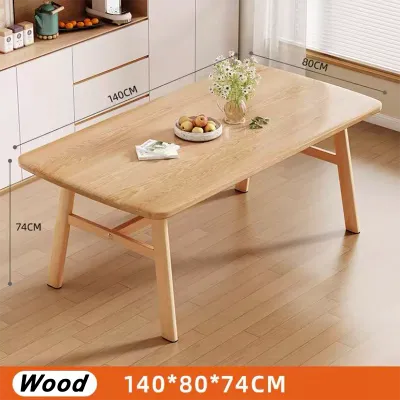 LALA Dinning Table Rectangular Modern Living Room Kitchen Wooden Modern Nordic Coffee Table Wood Dining Table