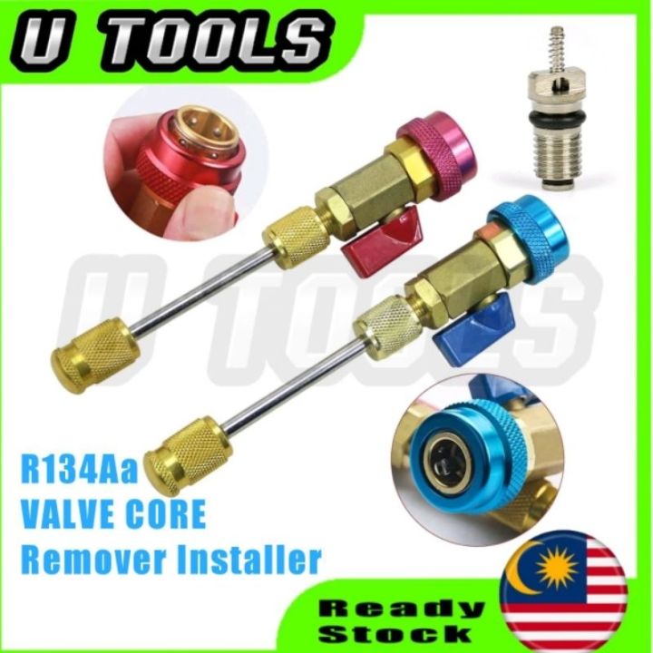 R134 AC HVAC Valve Core Remover & Installer Tool | High & Low Pressure Repair Tool | Quick Service Tool