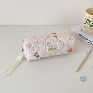 SHINSDAY Makeup Bag Makeup Pouch Tempat Penyimpanan Serbaguna Tempat Pensil Travel Bag Bear Soft Baby Kain Aesthetic Korea