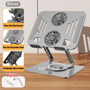Stand Laptop Rotasi 360° Stand Penyangga Laptop Laptop Stand Stand Holder Laptop Stand Laptop Aluminium Stand Holder Lipat Adjustable Anti Slip Untuk Laptop