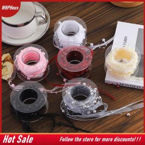 【COD】🔥🔥🔥 1 Roll 4.5m Bead Yarn Florist Materials Gift Wrapping Pearl Ribbon Creative Clothing Sewing Beaded Pearls Flower Wrapping Ribbon