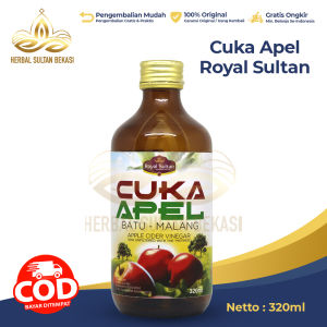 Cuka Apel Raw Organik Unfilter With The Mother Halal BPOM Cuka Apel Batu Malang Royal Sultan 320 ml