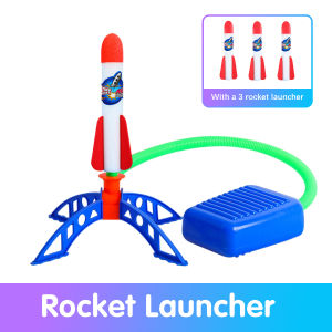 Luminous Foot Rocket Jump Air Rocket Flashing Flying Double Launcher Flying Toys Outdoor Boys Girls Games