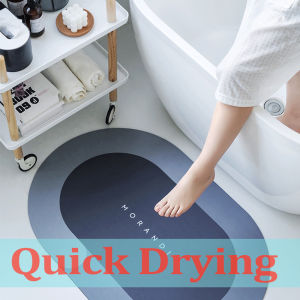 (New Arrival) Soft Non-Slip Diatomite Absorbent Floor Mat Quick-Drying Bathroom Mat Toilet Door Bathroom Carpet Not Easy Broken 硅藻泥吸水地垫 CNY Gift Present