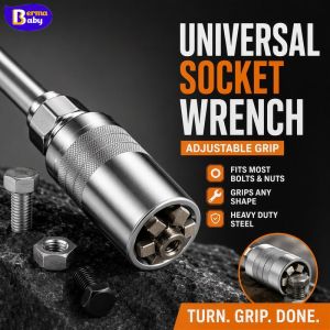 Universal Socket Wrench Set Adjustable Grip Ratchet Multi Size Chrome Vanadium Steel Torque Repair Tool Kit Car Home
