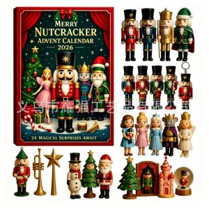 [COD] 2026 Nutcracker Christmas Advent Countdown Calendar Blind Christmas Tree Decoration Acrylic Ornament Independent Station