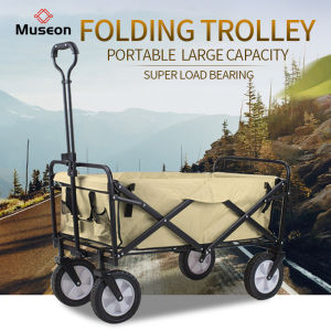 Camping trolley Foldable outdoor picnic cart  Portable Shopping Cart Picnic Camp Car Folding luggage trolley hand truck push cart