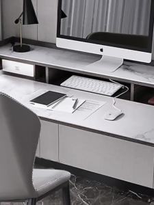 Italian rock slab desk light luxury modern simplicity small bedroom computer desk study desk office desk