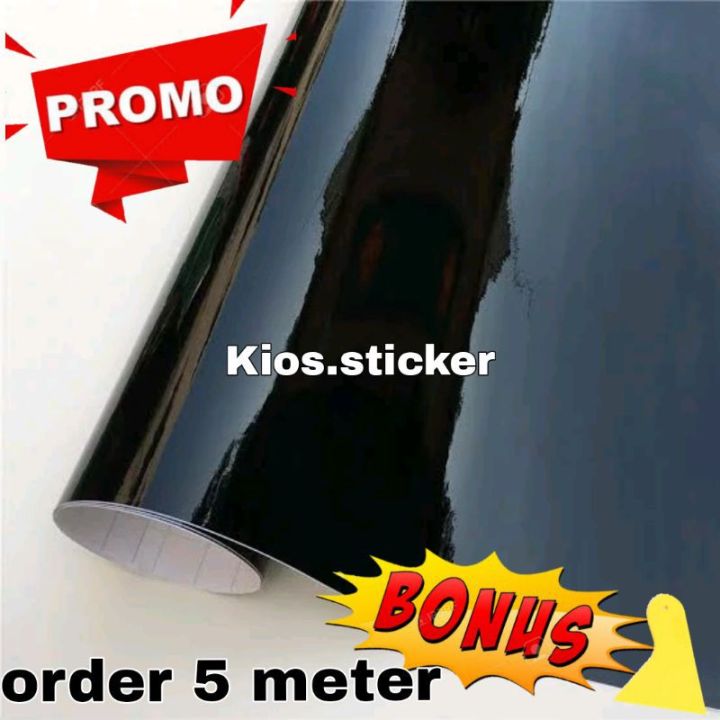 Skotlet Hitam Glossy stiker hitam polos stiker motor hitam scotlite