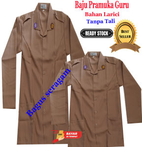 Baju Pramuka Pembina guru cewek Bahan Larici  Tanpa Tali Pinggang Guru Wanita