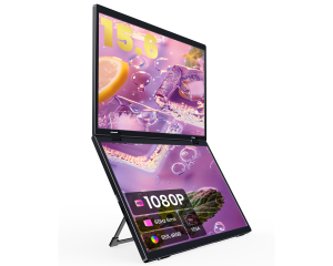 【Local Warehouse】ZSCMALL 15.6 Inch 1080P IPS DualScreen Portable Monitor,for Laptop External Monitor USB-C HDMI Ultra-Slim Gaming Display Built-in Stand&SpeakersWindows PC Mac Phone PS4/5 Switch Travel Monitors【Delivered Whinin 72 Hours】