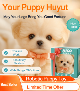 Robot Puppy Children Plush Doll Baby Electric Robot Dog Simulation Dog 1st Birthday Gift/ 机器狗玩具