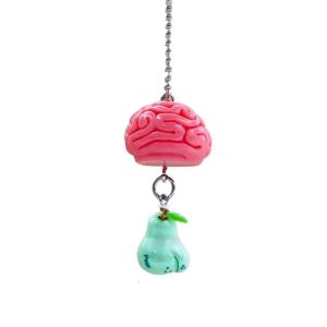 Thời trang mô phỏng não Halloween Keychain handmade Keyring móc khóa túi phong cách giữ chìa khóa xe cho sử dụng thường nhật
